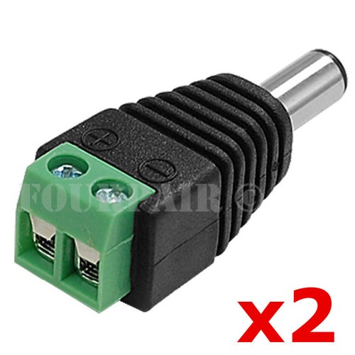 Pack lot power plug male - 2, dc