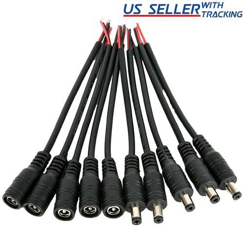 5pair 12v 5x2 - 5.5x2.1mm, male
