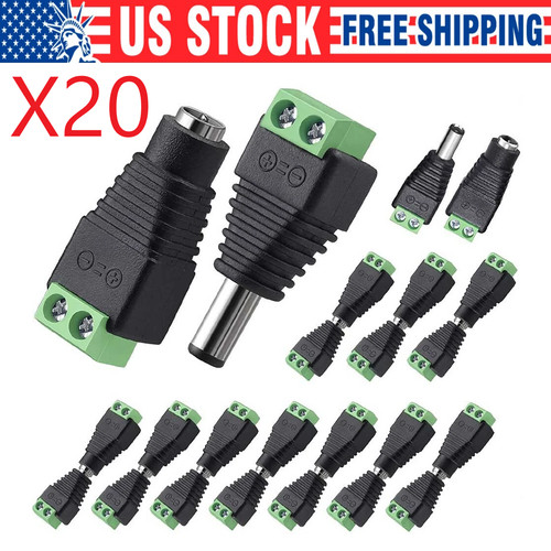 20pcs male female power - dc,